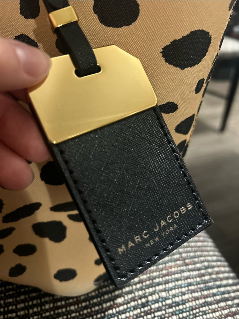 Marc Jacobs Leopard-Print Tote in Tan and Black - Picture 3 of 6